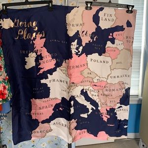 Kate spade “going places” silk scarf